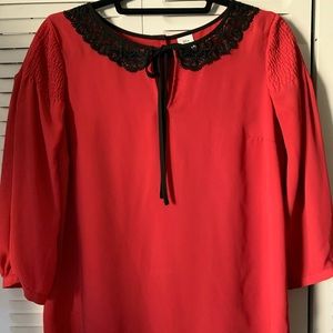 Red LC Lauren Conrad Disney collection Blouse